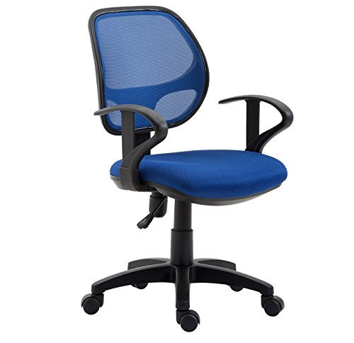 IDIMEX Kinderdrehstuhl COOL höhenverstellbar & Schwenkfunktion Blau mit bequemen Armlehnen und Wippmechanik [max. Belastbarkeit 100 kg]