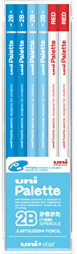 MITSUBISHI Bleistift Bleistift Uni Palette us1050 Pastell Blau mit Rot Bleistift 2B