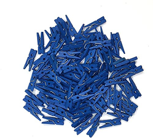 ARK 100 Mini Pinces à Linge en Bois (Bleu foncé).