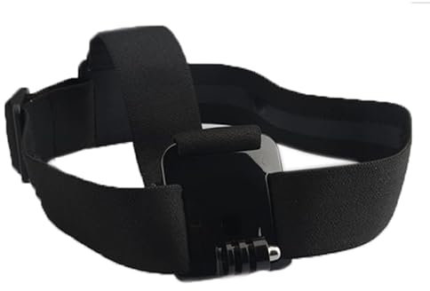 vhbw Kopfband kompatibel mit GoPro Hero 3 + Plus Silver Edition Action-Cam, Digital-Kamera - Mit Antirutschbeschichtung, Schwarz