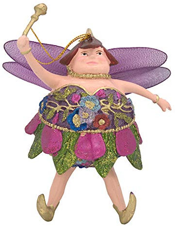 crafts & design Dicke Elfe, Fee, Deko Hänger, pink, grün, 15 cm