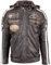 Urban Leather '58 GENTS' Giacca Moto Uomo in Pelle con Protezioni Per Schiena, Spalle e Gomiti Omologate CE | Marrone | 2XL