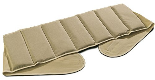 Coussin-ceinture aux graines de lin à sept compartiments avec fermeture à bande auto-agrippante - longueur environ 135cm - écru - Coussin thermique aux graines XXL - Ceinture-bouillotte