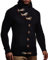 Leif Nelson Herren Strickjacke Schalkragen Slim Fit Winter-Freizeit-Jacke Sommer Moderne Männer Pulli Grobstrick Sweatjacke Langarm Herren schwarzer Hoodie-Pullover, Dunkel Blau, M