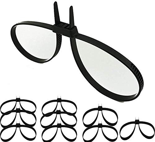 AUXPhome Einweg-Handschellen, flexibel, mit Doppelverschluss, Zugfestigkeit bis 90 kg, Nylon, Schwarz, 10 Stück