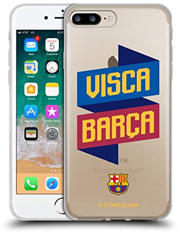 Head Case Designs Licenciado Oficialmente FC Barcelona Visca Forca Barca Carcasa de Gel de Silicona Compatible con Apple iPhone 7 Plus/iPhone 8 Plus
