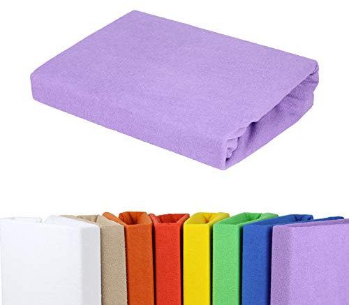 Gerald Wittmann Spannbettlaken 90x200-100x200 cm, Frottee, Lila