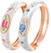 UJOY Zinklegierung armreif vintage emaille, armreif damen breites hilfiger damen armband emaille, weißer armreifen damen breit, statement armreif wichtig gold, blauer armreif damen metal gold