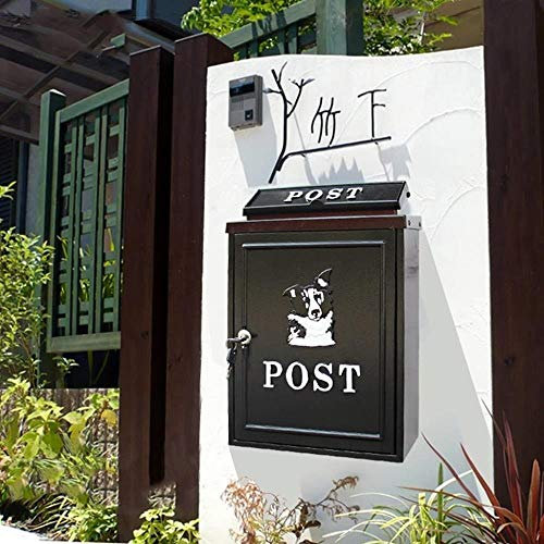 Briefkästen Mailbox mit Verschluss Postbox Letter Box Außenregen Villa Mailbox Wandbehang Kreative Letter Box