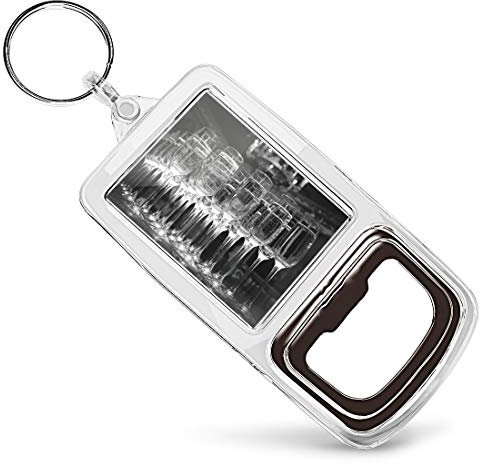 Destination Vinyl ltd 1 x Bottle Opener Keyring - Champagne Glass Celebration |Keychain|Keyring|Charm| #38466