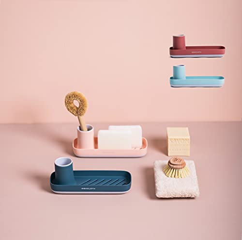 M.S.N Küchenzubehör, Waschbecken Organizer, Spülbecken Organizer, für Schwämme, Seifenspender und Geschirrzubehör. (pink)