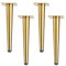 4 Pieds de Meubles Pieds de table droits coniques en Métal Pieds de Support Pieds de Canapé Pieds d'armoire Pieds de,Convient à toutes sortes de meubles DIY,d'or(20cm)