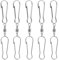 EXCEART 5 x drehbare Windsack-Haken mit Doppel-Clips, Drehhaken, Windspiel-Clip mit Spirale, Windspiel-Aufhänger, glatt drehend, Doppel-Clip, Doppeldrehhaken zum Aufhängen von Windsack