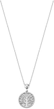 Lotus Style Halskette für Damen aus Edelstahl in der Farbe Silber, Länge: 51 cm, LS2225-1/1