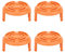 Tomotato 4 Stück Trimmer Spulenabdeckung WA0010 Grass Trimmers Cap, Rasentrimmer Spulenkappe, Elektro Rasentrimmers Spulendeckel Ersatz für Rasenmäher Zubehör