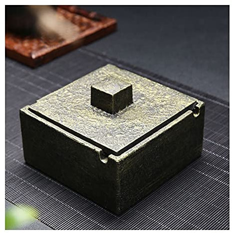 Aschenbecher für Zigaretten Aschenbecher winddichte Aschenbecher mit Deckel Outdoor Aschenbecher für Zigaretten Zement Aschenbecher für Terrasse orientalische antike Art Home Windaschenbecher Geruchsd