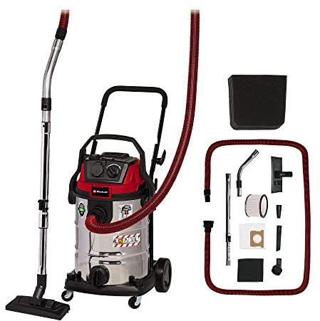 Einhell Nass-Trockensauger TE-VC 2230 SACL (1400 W, HEPA-Faltenfilter, Filterreinigungssystem, 30l, Staubschutzklasse L, Automatiksteckdose, inkl. umfangreiches Zubehör, 5 x Schaumstofffilter Gross)