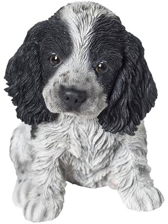 Hi-Line Gift Ltd 87771-15 Cocker Spaniel Pet Pals, Höhe: 15,5 cm, Schwarz und Weiß, Polyresin