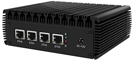 Micro Firewall Appliance, Mini PC, VPN, Router PC, Intel N5105, HUNSN RJ02l, AES-NI, 4 x Intel 2.5GbE I225-V B3, HDMI, DP, 4 x USB, Barebone, NO RAM, NO Storage, NO System