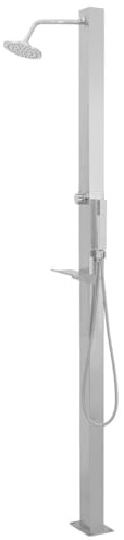 Yolola Douche de jardin, douche extérieure en acier inoxydable, douche de jardin, colonne de douche, douche de piscine, douche extérieure, pour jardin, piscine et extérieur, droite