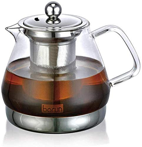 Teekanne mit Sieb Glas Teeset Hitzebeständig Glas Wasserkocher Kochen Teekanne Elektrisch Keramik Topf Topf Glas Tee Set h1000ml (F800ml)