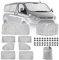 Parasol para Parabrisas Compatible con Ford Transit Custom SWB 2012-2022, 8 Piezas Protector de Parabrisas, Juego de Parasol Térmico Interno con Bolsa de Almacenamiento, 100% Oclusión