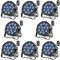 ZonQoonz 8 PCS RGBW Par LED Batterie Rechargeable, 12 LED Eclairage Scene Sans Fil avec Fonction de minutage et Son Activé, Projecteur Party Uplights pour Exterieur Mariage Bar Disco Events Noël