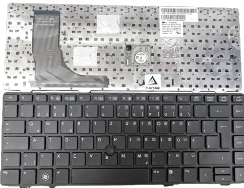 T-ProTek DE Tastatur mit Maus-Stick kompatibel für HP ProBook 6360B, 6360T, HP P/N: 637046-041