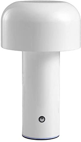 FTVOGUE Pilz-Tischlampe, Dreifarbig, LED-Lichtperlen, Stufenlos Dimmbar, Pilzlampe, Nachtlicht für Bücherregal, Nachttisch (Weiß)