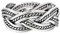 Windalf Nordischer Vintage Silberring THORNGAD 8 mm Vikings Partner Silberring Zopf-Muster Bohemia Geflochtener Freundschaftsring Handarbeit aus 925 Sterlingsilber (Silber, 52 (16.5))