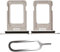 IS-TECK SIM-Kartenhalter Ersatz SIM-Tray Kompatibel mit iPhone 11 Pro/Max inklusive SIM-Nadel SIM-Kartensteckplatz (Silber)