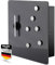 BALOU LIVING Schlüsselkasten modern aus Glas 33x33x6,8cm - XXL Schlüsselaufbewahrung - Memoboard magnetisch - Schlüsselschrank groß, anthrazit