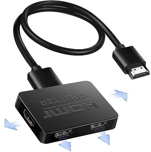 avedio links HDMI Splitter 1 in 4 Out mit 3.9 FT HDMI Kable, 4K hdmi Verteiler 1 auf 4 (Mirror Only), Hdmi Switch 1 in4 Out für Fire Stick Roku Blu-Ray Player DVD (NOT Extended)