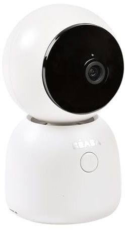 BÉABA, Cámara Adicional Zen Night Light, Vigilabebés, Vídeo Escucha Bebé 2 en 1, Cámara HD, Rotación 360°, App Móvil, Visión Nocturna, Walkie Talkie, Nanas, Control de Temperatura y Humedad, Blanco