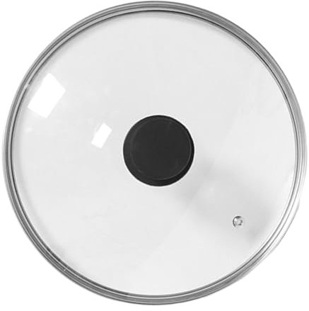 FytStycale Tapa de Cristal 34 cm, Universal para Ollas y Sartenes, Tapa con Mango Termoplástico y Salida de Vapor, Tapa de Cristal Resistente al Calor, Apta para Lavavajillas
