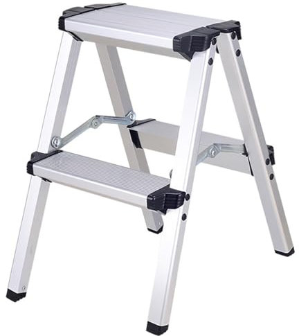 Step Ladder Double-Sided 2 Steps Portable Lightweight Folding Stool