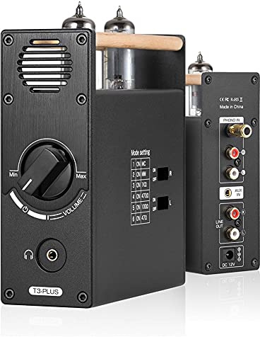 Mini Vacuum Tube Preamp Mm/Mc Phono Stage for Turntables Pre-Amplifier Desktop Headphone Amp