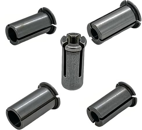 Router Bits Stainless Steel Router Collet with 1/8 Inside and 6mm Outside,8mm Inside and 12mm Outside,3/8 Inside and 1/2 Outside,1/4Inside and 1/2 Outside,6mm Inside and 12mm Outside Diameters