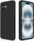 GiiYoon Case Compatible with iPhone 16, Silky-Soft Touch Full-Body Protective Phone Silicone Case, Shockproof Cover with Microfiber Lining, Black