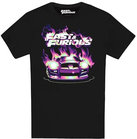 Fast And Furious Fast X Fast Flames Unisex T Shirt, Black, Large