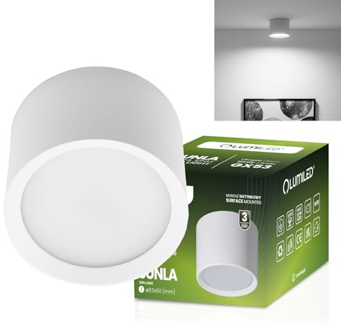 Lumiled Aufbaustrahler Tuba Aufbauspot Aufbaustrahler Aufbauleuchte Aufputz Spotleuchte 230V Deckenleuchte mit Gx53 Fassung Aufbau-lampe aus Aluminium Downlight Rund Spot Weiß