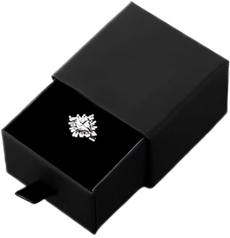 Schmuck Box Schmuckkasten Schmuckschatulle Schmuck Organizers Schmuckaufbewahrung Schmuckbox Schachtel Schwarz Geschenkbox für Armbänder Armreife,5X5X3.5cm