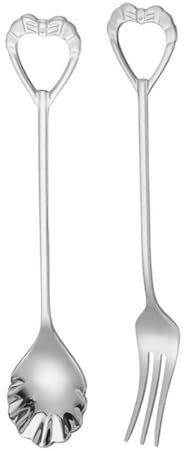 MOLUCKFU 1satz Besteckset Mit Herzform Gabeln Und Für Dinner Hochzeiten Und Partys Rostfrei Und Spülmaschinengeeignet Elegant Und Praktisch Für Täglichen Gebrauch