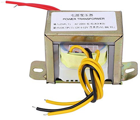 Transformador de potencia de 12V 30W para entrada de CA 220V y salida doble AC 2V, ideal para 2. Placas de amplificador de canal (94)