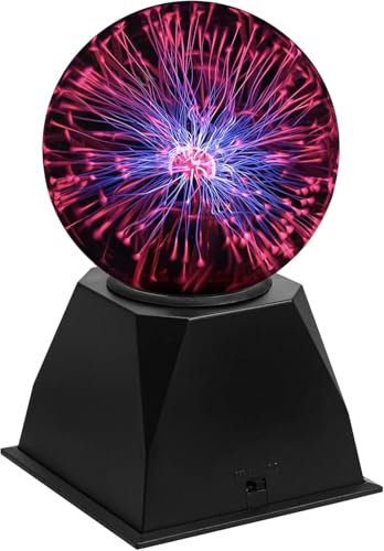 Wandefol Magischer Plasmaball, Berührungsempfindlicher Plasmakugel, Tragbarer Mini Leuchtball, Pädagogisches Spielzeug Physischer Leuchtball, Blinkendes Plasmalicht, Leuchtball für Kinder