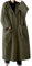 Generisch 2025 - Trench long pour femme - Longueur midi - Manteau léger, vert, taille unique