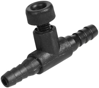 AFIODA 10 Pack Aquarium Air Control Valves, Single Way T Shape Air Flow Regulators for 4-6 mm ID Airline Tubing, Black Plastic Hose Connectors Air Pump Accessories for Fish Tank Aeration System
