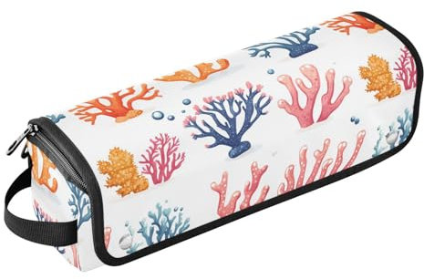 Bonita bolsa de viaje para mujeres y alfombrilla resistente al calor con cremallera extraíble para peinar el cabello, organizador para planchas planas, alisadores, rizadores, artículos esenciales de