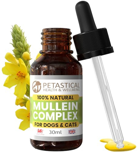 Petastical Mullein Complex for Dogs Cats Pets, 100% Natural Respiratory Support, No Nasty Chemicals, Made in UK (30ml)