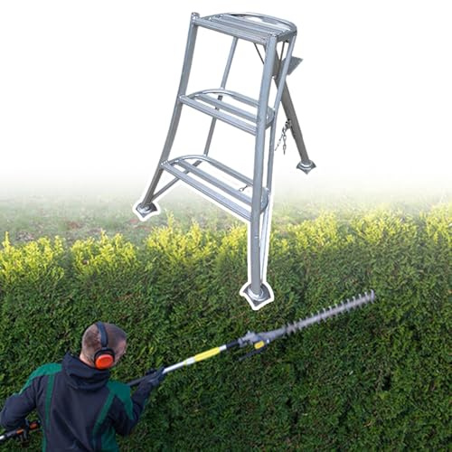 Tripod Ladder Orchard Ladder for Hedge Trimming Heavy Duty, Height Adjustable Tripod Step Ladders Easy to Carry, Garden Stairs for Fruit Tree Picking(3 step-109cm (42 7/8))